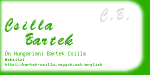 csilla bartek business card